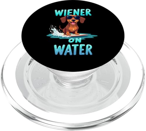 Cooler Dackel Surfing Dog PopSockets PopGrip für MagSafe von Dachshund Fun Designs