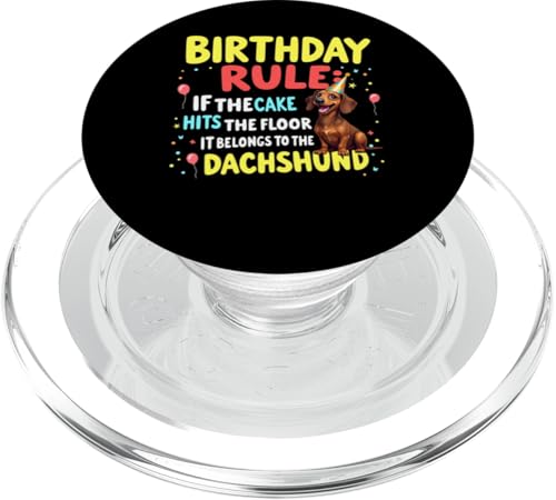 Lustiges Geburtstagsgeschenk Dackel Hund PopSockets PopGrip für MagSafe von Dachshund Fun Designs