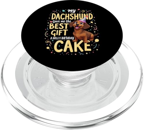 Lustiges Geburtstagsgeschenk Dackel Hund PopSockets PopGrip für MagSafe von Dachshund Fun Designs