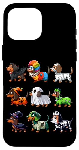 Hülle für iPhone 16 Pro Max Lustiges Dackel Weenie Doxie Halloween Kostüm Herren Damen von Dachshund Halloween2024