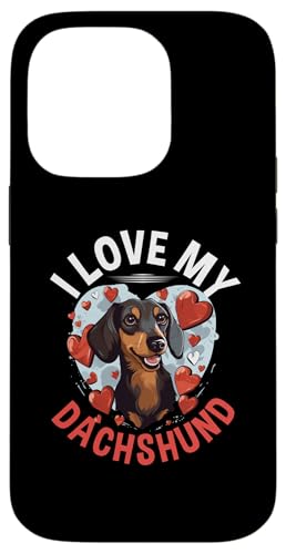 Hülle für iPhone 14 Pro Dackel Dachs Wiener Wursthund Ich liebe meinen Dackel von Dachshund badger wiener doxie sausage Dog Owner