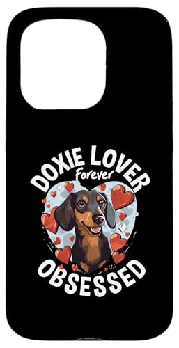 Hülle für iPhone 15 Pro Dackel Wiener Wursthund Doxie Liebhaber für immer besessen von Dachshund badger wiener doxie sausage Dog Owner