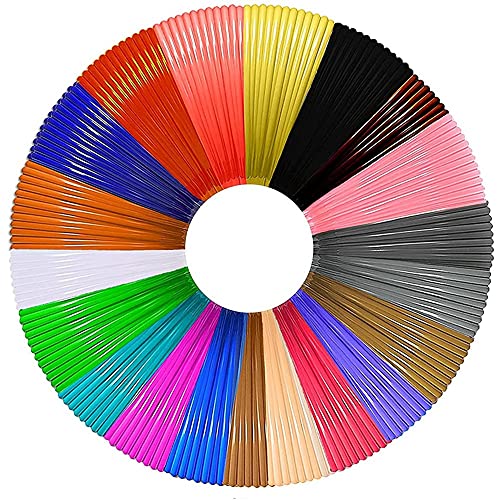 Dacvgog 3D Stift Filament NachfüLlen Packungen 20 Farben, 16 Ft Farbe Insgesamt 320 Ft 1,75 Mm Premium Filament für Den 3D Druck Stift Kommt von Dacvgog