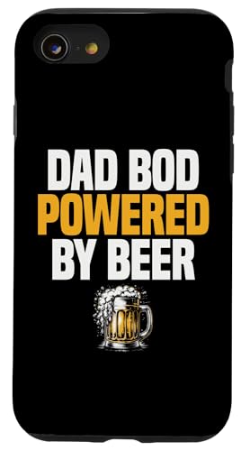 Hülle für iPhone SE (2020) / 7 / 8 Dad Bod Powered By Beer Vater Opa Onkel Bier Trinken von Dad Bod Father Gifts