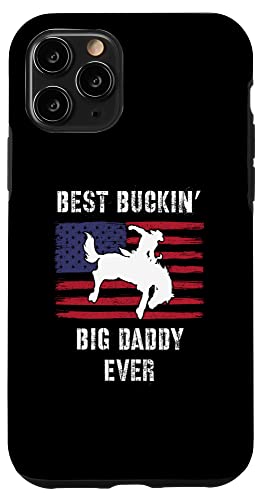 Hülle für iPhone 11 Pro Best Buckin' Daddy Ever Amerikanische Flagge Rodeo Cowboy Western von Dad & Grandpa Gifts for Special Occasions