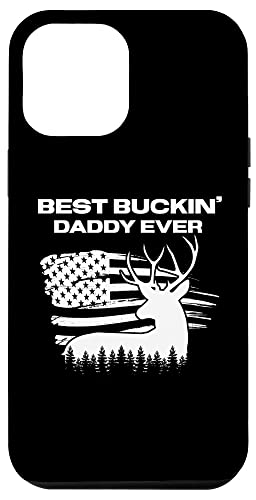 Hülle für iPhone 12 Pro Max Best Buckin' Daddy Ever Amerikanische Flagge Hirschgeweih Jagd von Dad & Grandpa Gifts for Special Occasions