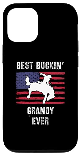 Hülle für iPhone 13 Best Buckin' Grandy Ever Amerikanische Flagge Rodeo Cowboy Western von Dad & Grandpa Gifts for Special Occasions