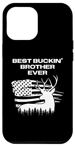 Hülle für iPhone 14 Pro Max Best Buckin' Brother Ever Amerikanische Flagge Hirschgeweih Jagd von Dad & Grandpa Gifts for Special Occasions