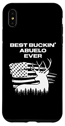 Hülle für iPhone XS Max Best Buckin' Abuelo Ever Amerikanische Flagge Hirschgeweih Jagd von Dad & Grandpa Gifts for Special Occasions