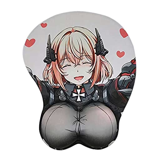 DAGUA Azur Lane Roon Mauspad Handgelenkauflage Mauspad Gaming Office PC Desk 3D Silicone Mousepads Schulbedarf PC Zubehör Schreibtisch-Mauspad von Dagua