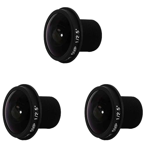 Daijianbin 3X HD Fisheye CCTV-Objektiv 5MP 1,8 mm M12 x 0,5 Halterung 1/2,5 F2.0 180 Grad Fuer Videoueberwachung Kamera CCTV-Objektive von Daijianbin