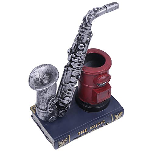 Daijianbin American Retro Saxophon Stift Halter Harz Mode Studie Büro Persönlichkeit Stift Einsatz Geburtstags Geschenk B von Daijianbin