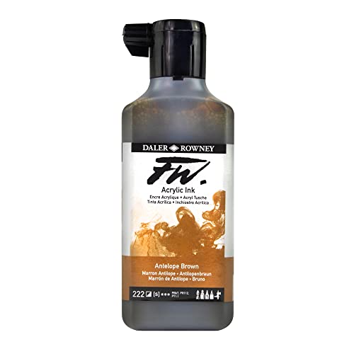 FW Ink Antilop-Tinte, 180 ml, Braun von Daler Rowney