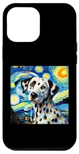 Hülle für iPhone 12 Pro Max Dalmatiner Sternennachthemd Vincent Van Gogh Art Hund von Dalmatian Gifts and Doggie Shirts