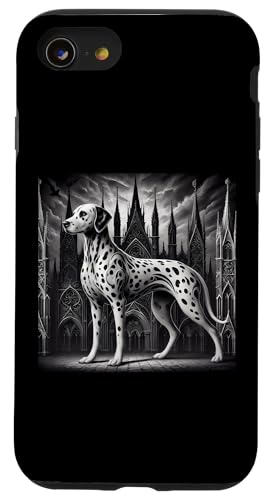 Hülle für iPhone SE (2020) / 7 / 8 Dalmatiner-Shirt, gepunktet, Hund, Mutter, Vater, Damen, Herren, Kinder von Dalmatian Gifts and Doggie Shirts