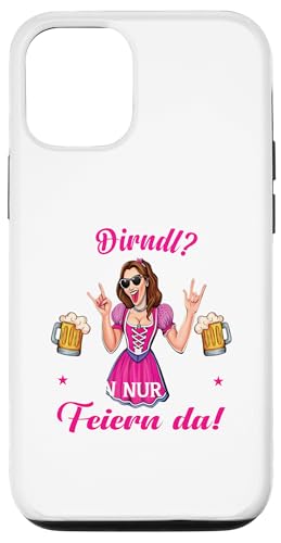 Hülle für iPhone 12/12 Pro Trachtenshirt Lausmadl Ersatz Dirndl Tracht Oktoberfest von Damen Bluse Trachtenshirts bayrische Kostüm Wasen