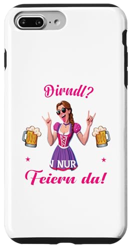 Hülle für iPhone 7 Plus/8 Plus Trachtenshirt Lausmadl Ersatz Dirndl Tracht Oktoberfest von Damen Bluse Trachtenshirts bayrische Kostüm Wasen