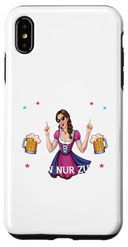 Hülle für iPhone XS Max Trachtenshirt Lausmadl Ersatz Dirndl Tracht Oktoberfest von Damen Bluse Trachtenshirts bayrische Kostüm Wasen