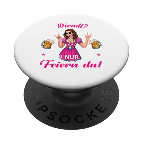 Trachtenshirt Lausmadl Ersatz Dirndl Tracht Oktoberfest PopSockets mit austauschbarem PopGrip von Damen Bluse Trachtenshirts bayrische Kostüm Wasen