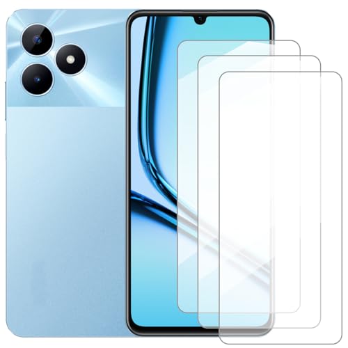 Damolong Displayschutzfolie kompatibel für Realme Note 50 RMX3834(6.74 Zoll) [3 Pack] Gehärtete Glas Displayschutzfolie geeignet für Realme Narzo N53 RMX3761 von Damolong