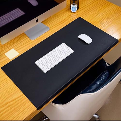 Leder-Schreibtischmatte, großes Mauspad, rutschfeste Schreibtischunterlage mit Kantenschutz, wasserdichte Laptop-Matte, Schreibblock für Büro und Zuhause, PU-Leder, V-Tischunterlage (40 x 60 cm, von Danchen