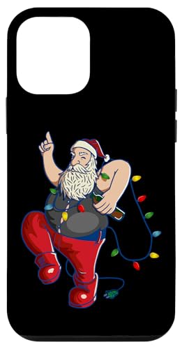 Hülle für iPhone 12 mini Lustige Weihnachtsmann Bier Lichterkette Weihnachten Weihnachtsmann von Dancing Santa Claus Design