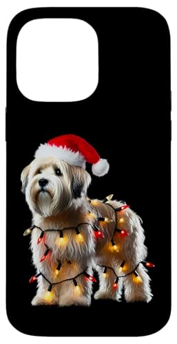 Hülle für iPhone 14 Pro Max Dandie Dinmont Terrier Hund Weihnachtsmannmütze Weihnachtsbeleuchtung Besitzer von Dandie Dinmont Terrier Dog Christmas Products