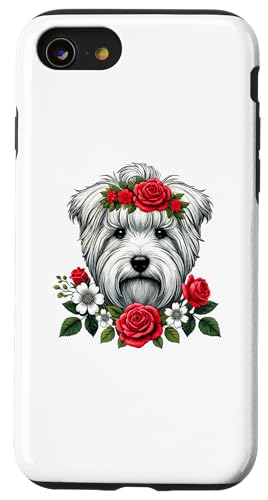 Hülle für iPhone SE (2020) / 7 / 8 Roses Flowers Dandie Dinmont Terrier von Dandie Dinmont Terrier Lover Gifts