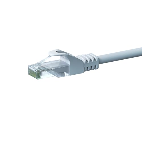 CAT 6 Netzwerkkabel U/UTP - 2 Meter - Weiß - CCA, POE, Ethernet, LAN, Patchkabel, Datenkabel, RJ45 - für Serverschränke, Switches, Router, Modems! von Danicom