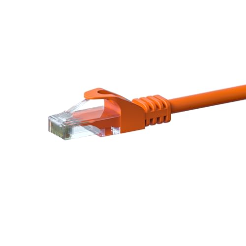 Danicom CAT 6 Netzwerkkabel U/UTP - 3 Meter - Orange - CCA, POE, Ethernet, LAN, Patchkabel, Datenkabel, RJ45 - für Serverschränke, Switches, Router, Modems! von Danicom