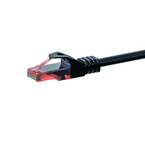 Danicom CAT6 Netzwerkkabel - U/UTP - 10 meter - Schwarz - 100% Kupfer, POE, Ethernet, LAN, Patchkabel, Datenkabel, RJ45 - für Serverschränke, Switches, Router, Modems! von Danicom