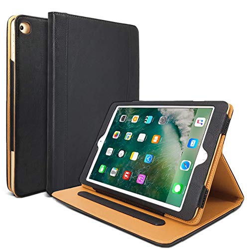 iPad Air Hülle - iPad PU Leder Smart Schutzhülle Cover Case mit Ständer Funktion und Auto-Einschlaf/Aufwach für Apple iPad Air / iPad Air 2(Modellnumber A1474 A1475 A1476 A1566 A1567) - Schwarz von Danycase