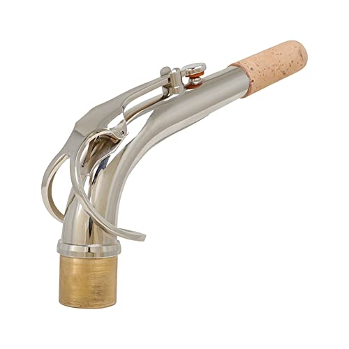 Dariokki New Alto Saxophone Bend Neck Messing Material Saxophon Holzblasinstrument Zubeh?R 25 Mm, Silber von Dariokki