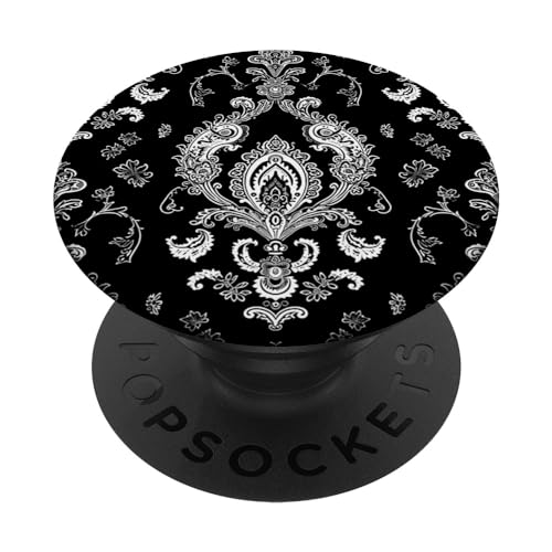 Dark Academia Victorian Gothic Elegant Schwarz Viktorianisches Motiv PopSockets Klebender PopGrip von Dark Victorian Aesthetic Victorian Goth Designs