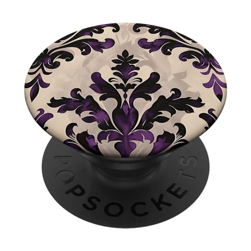 Dark Academia Victorian Gothic Elegant Schwarz Viktorianisches Motiv PopSockets Klebender PopGrip von Dark Victorian Aesthetic Victorian Goth Designs