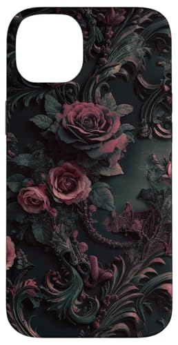 Hülle für iPhone 14 Plus Dark Academia Victorian Gothic Elegant Schwarz Viktorianisches Motiv von Dark Victorian Aesthetic Victorian Goth Designs