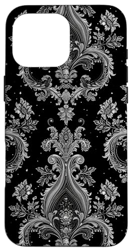 Hülle für iPhone 16 Pro Max Dark Academia Victorian Gothic Elegant Schwarz Viktorianisches Motiv von Dark Victorian Aesthetic Victorian Goth Designs