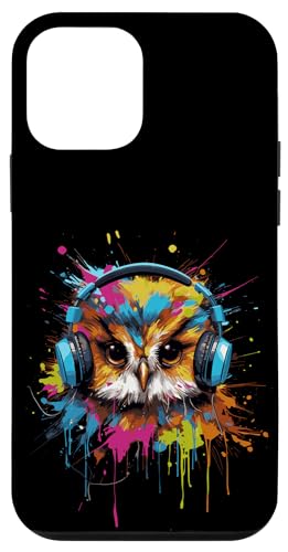 Hülle für iPhone 12 mini Lustige Eule hört Musik über Kopfhörer von Dark owl love