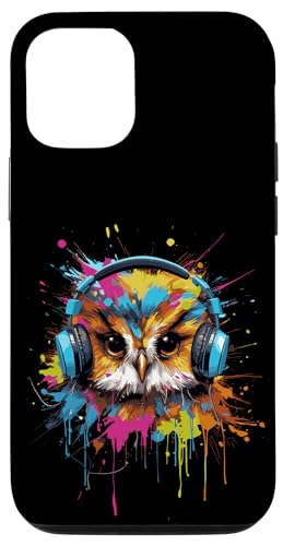 Hülle für iPhone 13 Lustige Eule hört Musik über Kopfhörer von Dark owl love
