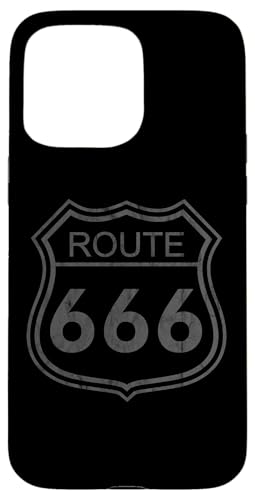 Hülle für iPhone 15 Pro Max Route 666 - Vintage-Grau von DarkPopArt