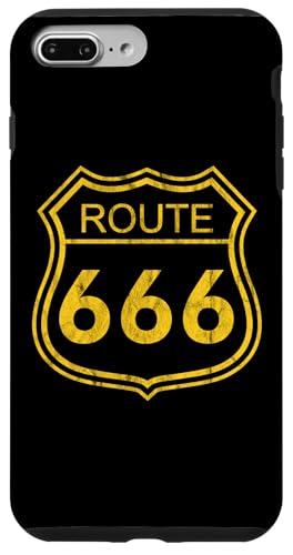 Hülle für iPhone 7 Plus/8 Plus Route 666 - Vintage-Gelb von DarkPopArt