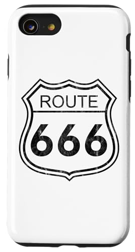 Hülle für iPhone SE (2020) / 7 / 8 Route 666 - Vintage-Schwarz von DarkPopArt