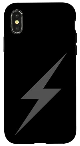 Hülle für iPhone X/XS Grauer Blitz Minimalismus von DarkPopArt