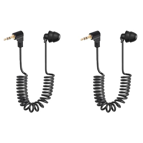 Daroplo 2X 3,5-mm-Federkopfhörer Einseitige Kopfhörer Ohrhörer Kabelgebundenes Headset für Handy-MP3-Computer von Daroplo