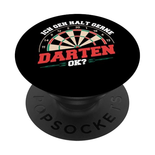 Dart Ich geh halt gerne Darten ok Darts Dartsport PopSockets mit austauschbarem PopGrip von Dart Darts Dartspieler Dartsport