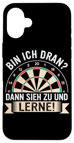 Hülle für iPhone 16 Plus Dart Bin ich dran Dann sieh zu und lerne Darts Dartsport von Dart Darts Dartspieler Dartsport