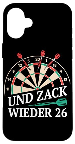 Hülle für iPhone 16 Plus Dart Und Zack Wieder 26 Darts Dartspieler Sarkasmus von Dart Darts Dartspieler Dartsport