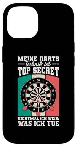 Hülle für iPhone 14 Lustiges Technik Ist Top Secret Darts von Dartspieler Dart Geschenke