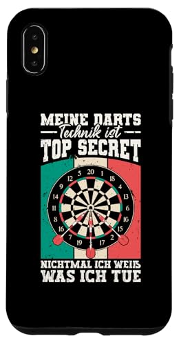 Hülle für iPhone XS Max Lustiges Technik Ist Top Secret Darts von Dartspieler Dart Geschenke