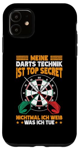 Hülle für iPhone 11 Darts Technik Ist Top Secret Lustiges Dart Spieler von Dartspieler Darter Dart Geschenke